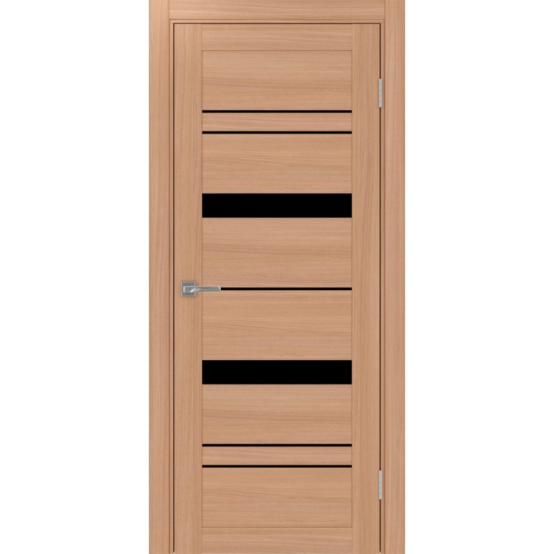 Межкомнатная дверь Турин 562.12, цвет ясень тёмный, заполнение LACчерный, размер 200*80 см.