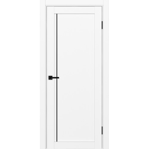 Турин 565АПП.11, цвет Белый снежный молдинг алюм.чёрн размер 80*200 см.