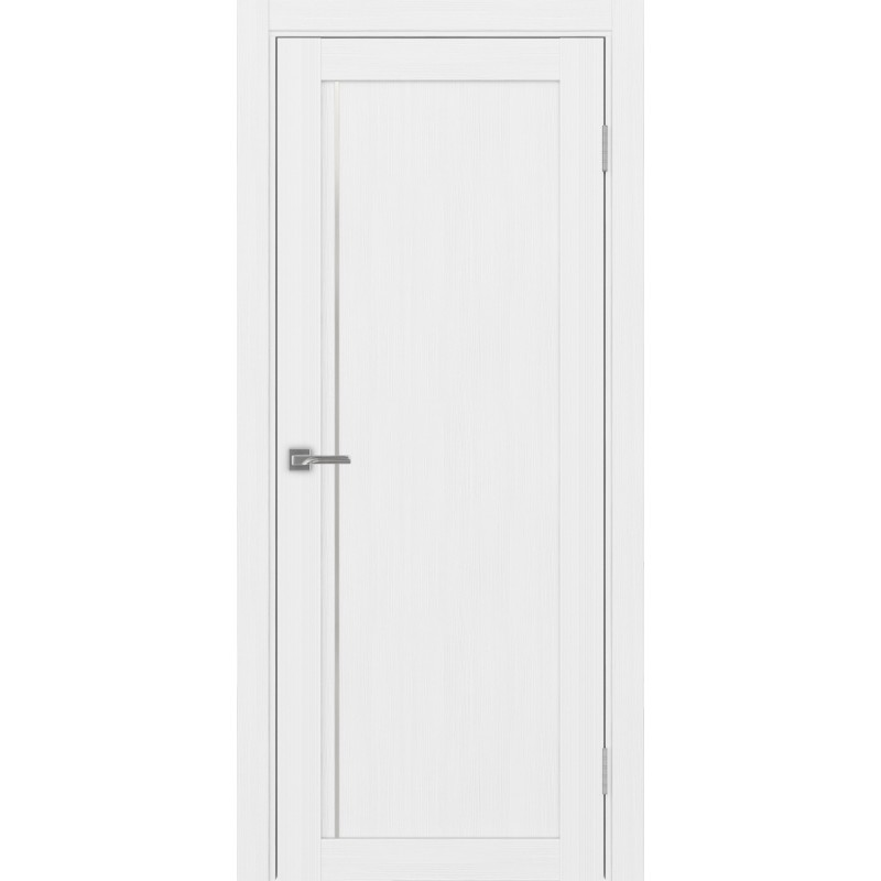 Межкомнатная дверь Турин 565АПП.11, цвет Белый лёд, молдинг алюм.хром размер 80*200 см.