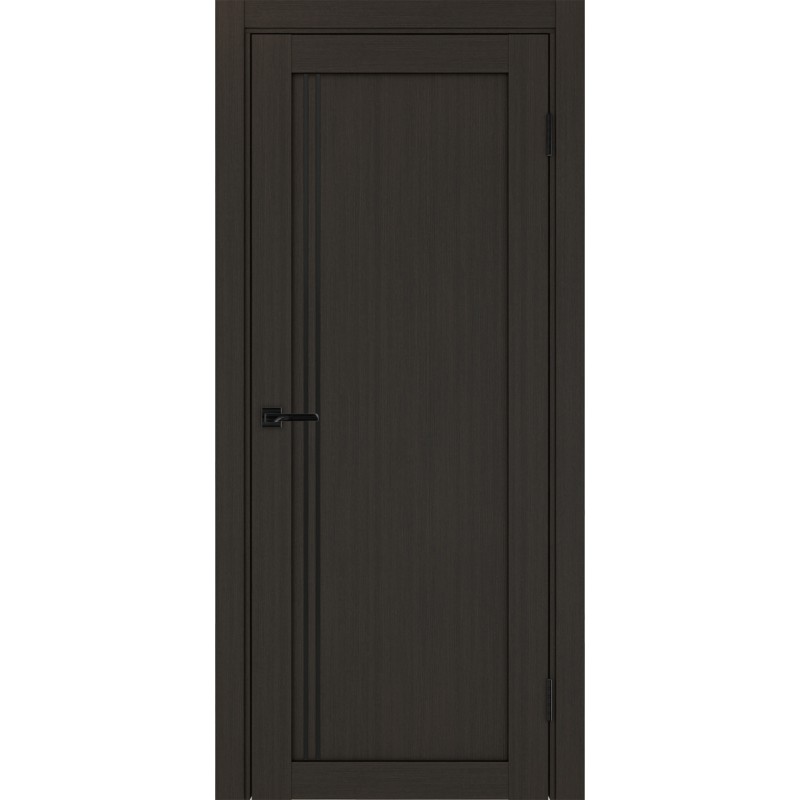 Межкомнатная дверь Турин 566АПП.111, цвет Венге FL, молдинг алюм.чёрн размер 80*200 см.