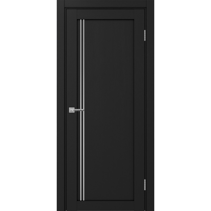 Межкомнатная дверь Турин 566АПП.111, цвет Антрацит молдинг алюм.хром размер 80*200 см.