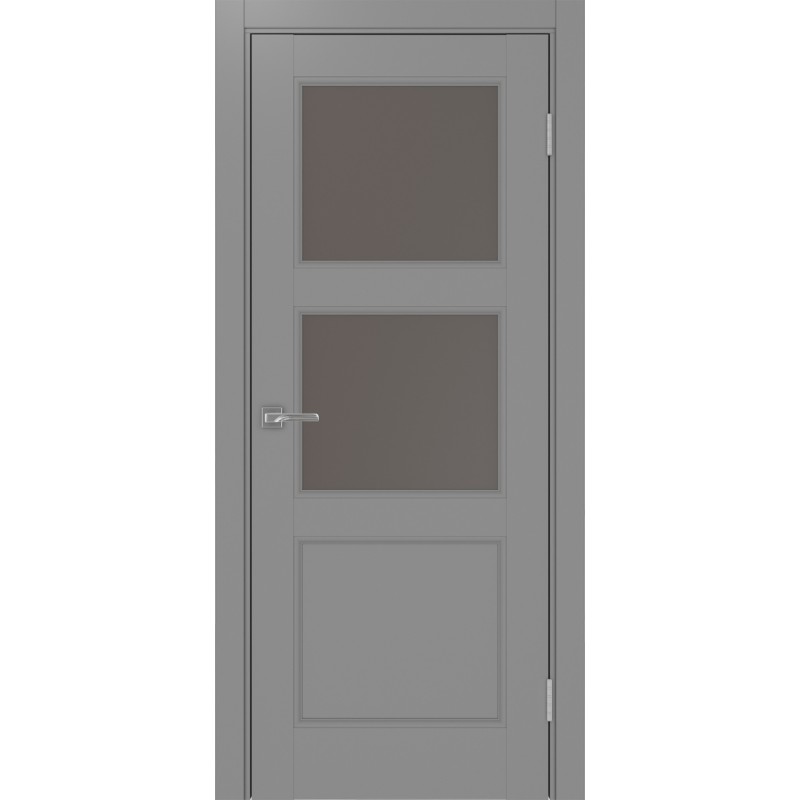 Межкомнатная дверь Турин Neo 530.221, цвет серый, заполнение Бронза матовое, размер 200*80 см.