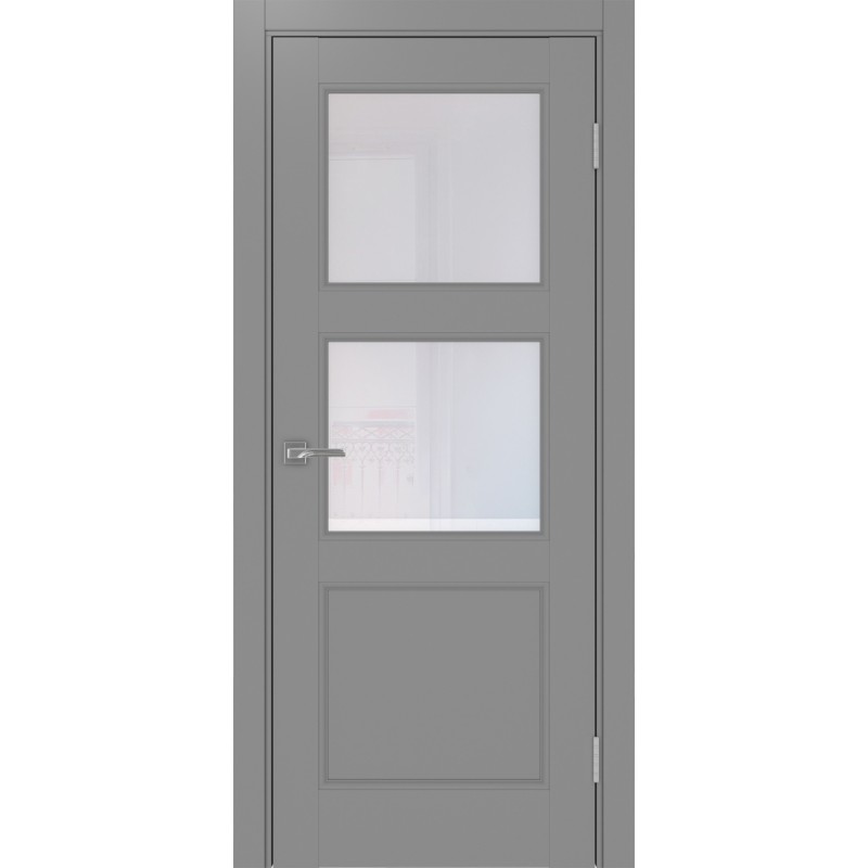 Межкомнатная дверь Турин Neo 530.221, цвет серый, заполнение Прозрачное, размер 200*80 см.