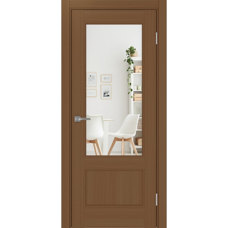 Межкомнатная дверь Турин Neo 540ПФ.21, цвет орех NL, заполнение Зеркало/Зеркало, размер 200*80 см.