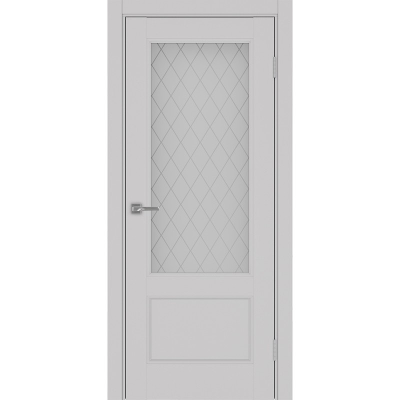 Межкомнатная дверь Турин Neo 540ПФ.21, цвет пепельный, заполнение Кристалл бесцветное, размер 200*80 см.