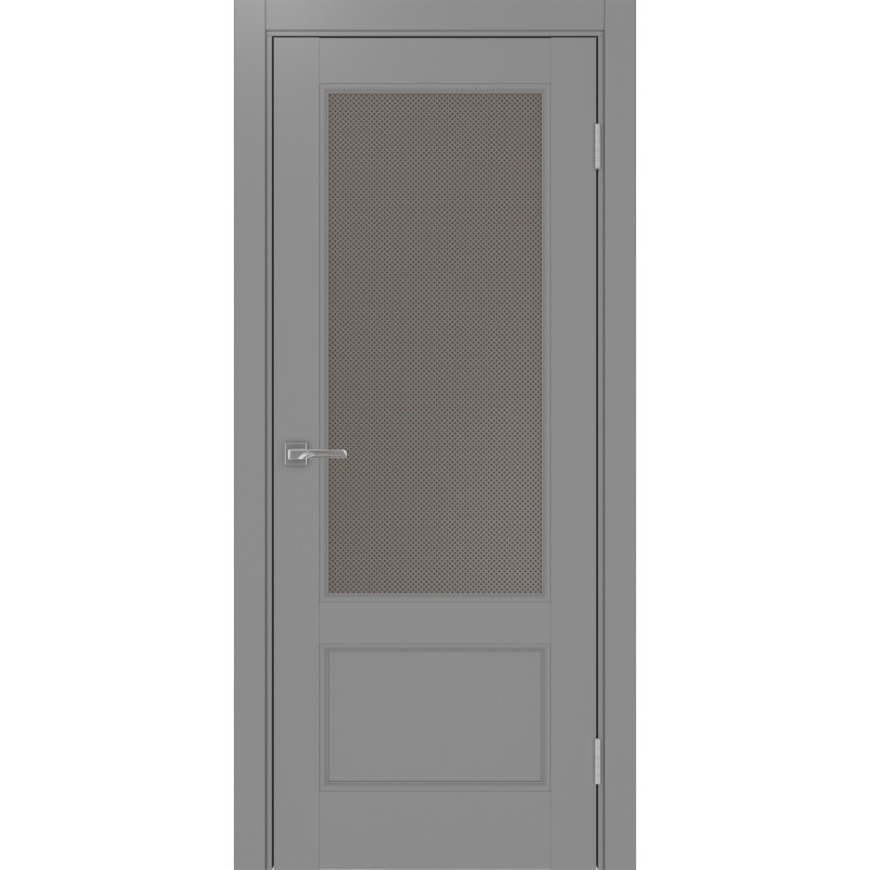 Межкомнатная дверь Турин Neo 540ПФ.21, цвет серый, заполнение Пунта бронзовое, размер 200*80 см.
