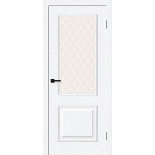 Классик-13 цвет White Silkwood, стекло White Сrystal, покрытие ПЭТ, размер 200*80 см.