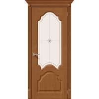Афина цвет Ф-11 (Орех), стекло Худ., покрытие Шпон, размер 200*80 см.