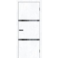 Браво-2.55 цвет Snow Art, стекло Mirox Grey, покрытие Эко-шпон, размер 200*80 см.