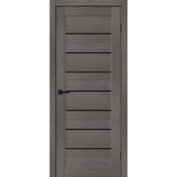 Браво-22 цвет Grey Melinga, стекло Black Shine, покрытие Эко-шпон, размер 200*80 см.