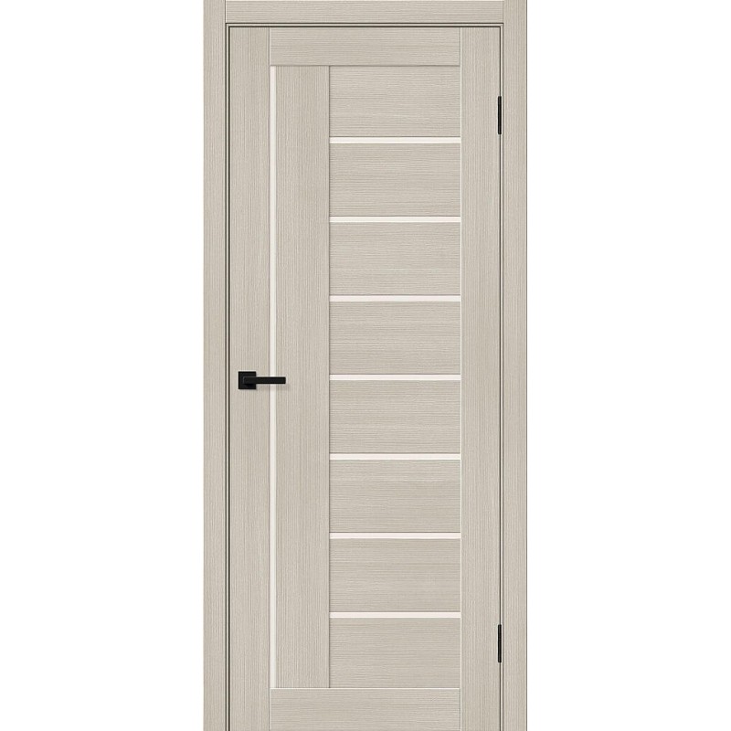 Межкомнатная дверь Браво-29 цвет Cream Melinga, стекло Magic Fog, покрытие Эко-шпон, размер 200*80 см.