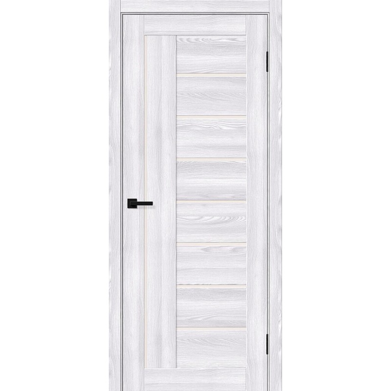 Межкомнатная дверь Браво-29 цвет Riviera Ice, стекло Magic Fog, покрытие Эко-шпон, размер 200*80 см.