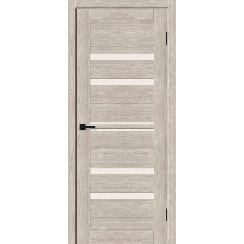 Межкомнатная дверь Браво-30 цвет Cappuccino Melinga, стекло Magic Fog, покрытие Эко-шпон, размер 200*80 см.