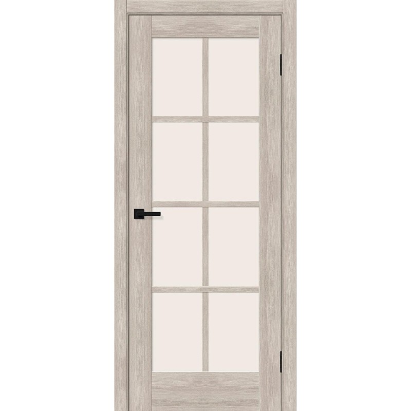 Межкомнатная дверь Прима-11.1 цвет Cappuccino Melinga, стекло Magic Fog, покрытие Эко-шпон, размер 200*80 см.