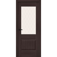 Прима-3 цвет Wenge Melinga, стекло White Сrystal, покрытие Эко-шпон, размер 200*80 см.