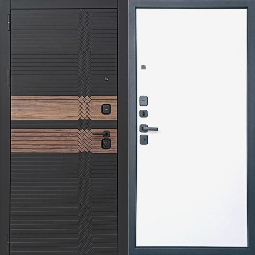 Амадей Патина черная/Белый (гладкий матовый) 205*86 левая