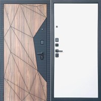 Милан Орех коньяк/Белый (гладкий матовый) 205*86 левая