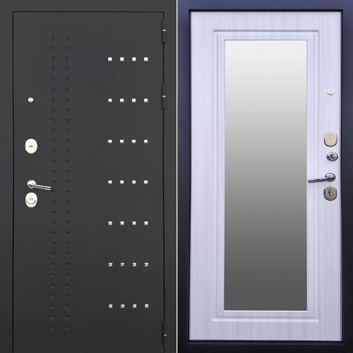 Милена зеркало Черный муар/Сандал белый 205*86 левая