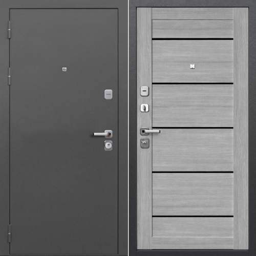 Металлическая 9 см Царга Серебро / Дуб дымчатый 205*86 левая