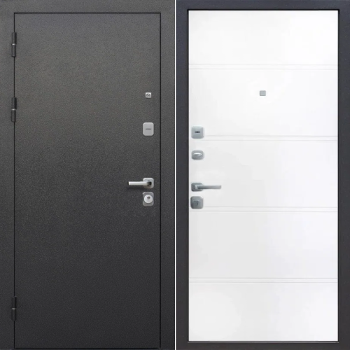 Металлическая 9 см Серебро / Эмалит белый 205*86 левая