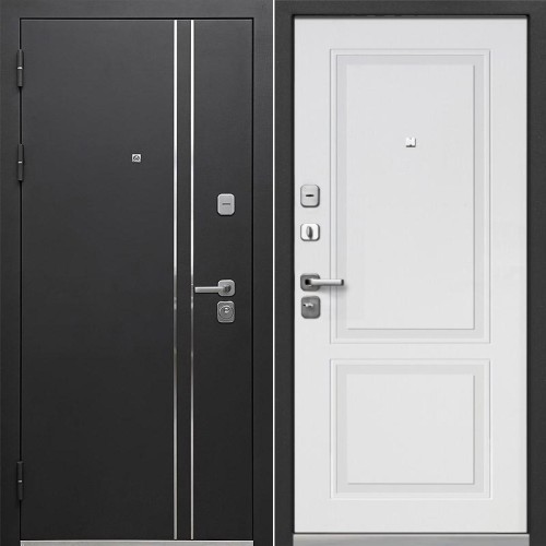 Металлическая Luxor Букле черный / Эмалит белый 205*86 левая