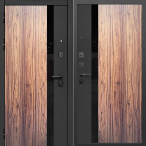 Металлическая Luxor 2МДФ Орех Каньон / Коньяк 205*86 левая