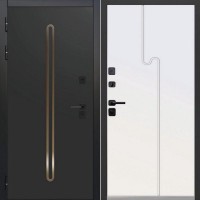 Luxor Termo 10 Муар черный / Эмалит белый 205*86 левая