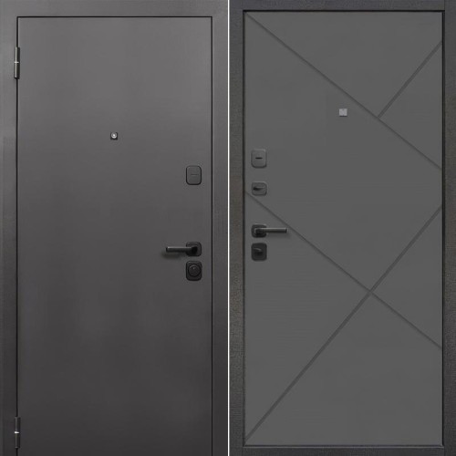 Металлическая Гарда 7 см Серебро / Ясень графит эмаль 205*86 левая