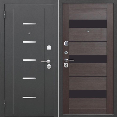 Металлическая Гарда 7,5 см. Муар / Царга Темный кипарис 205*96 левая