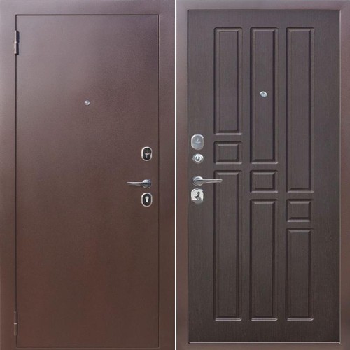 Металлическая Гарда 8 мм. Антик медь / Венге 205*96 левая