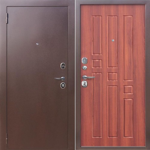 Металлическая Гарда 8 мм. Антик медь / Дуб рустикальный 205*96 левая