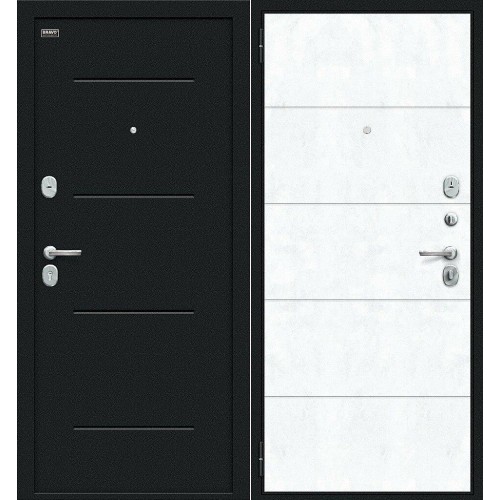 Граффити-1 Инсайд Букле черное/Snow Art 205*86 левая