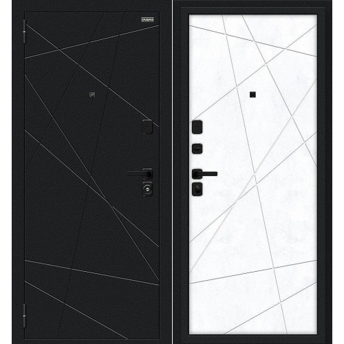 Граффити-5/SBlack Букле черное/Snow Art 205*86 левая