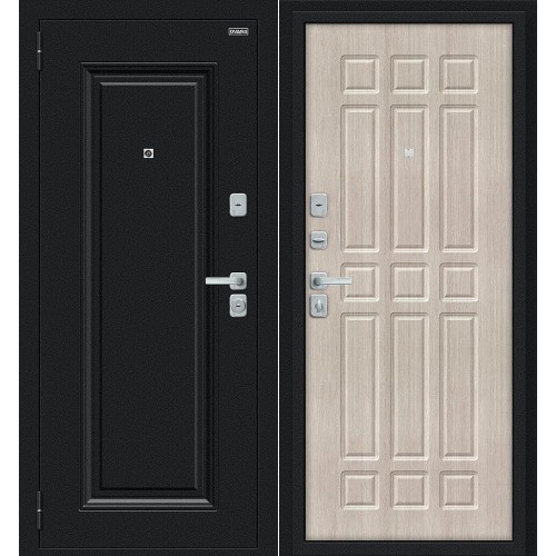 Мило МФ/BChrome Букле черное/Cappuccino Melinga 205*86 левая