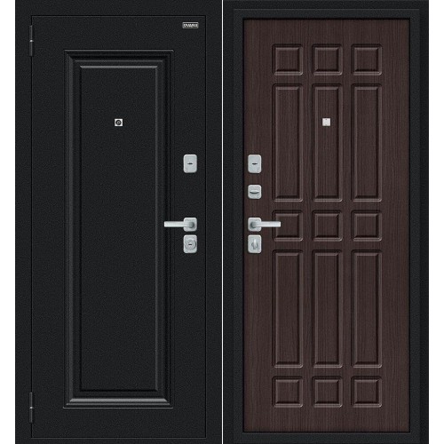 Металлическая Мило МФ/BChrome Букле черное/Wenge Melinga 205*86 левая