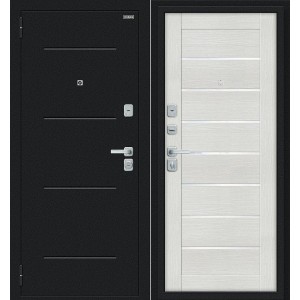 Техно/BChrome Букле черное/Bianco Melinga 205*86 левая