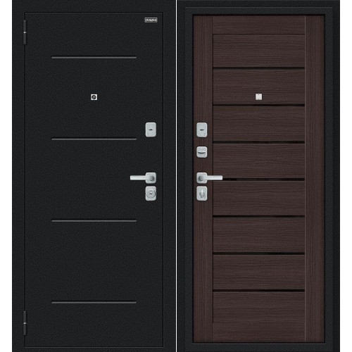 Металлическая Техно/BChrome Букле черное/Wenge Melinga 205*86 левая