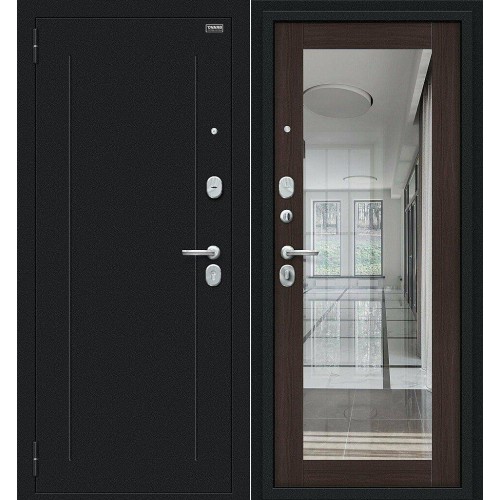 Флэш Букле черное/Wenge Veralinga 205*86 левая