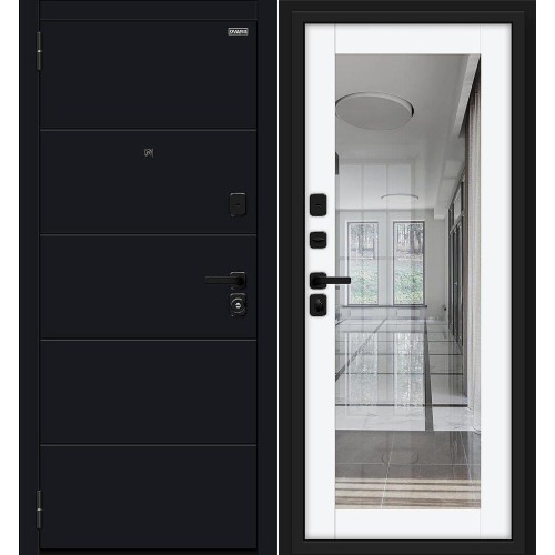 Металлическая Флэт/SBlack Black Shell/White Silk 205*86 левая