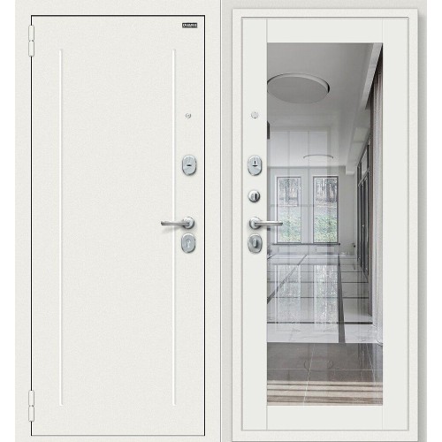 Флэш Kale Шагрень белая/Off-white 205*86 левая