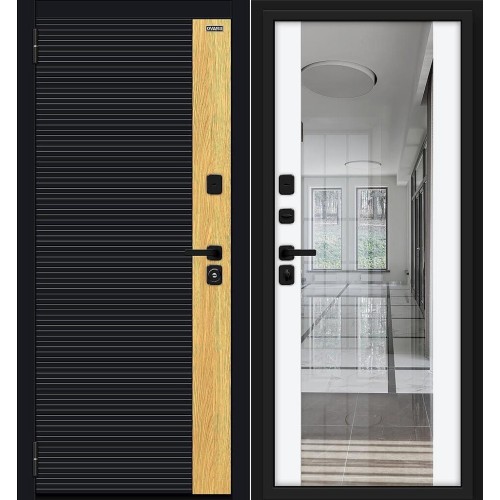 Эво/SBlack Black Shell-Wotan Oak/White Silk 205*86 левая