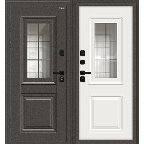 Металлическая Шелтер СДР/SBlack Старк шоколад/White Sand 205*86 левая